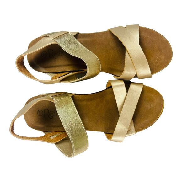 Refresh Mara Womens Ankle Strap Comfort Criss Cross Leather Wedge Sandal 7.5 - Picture 8 of 8